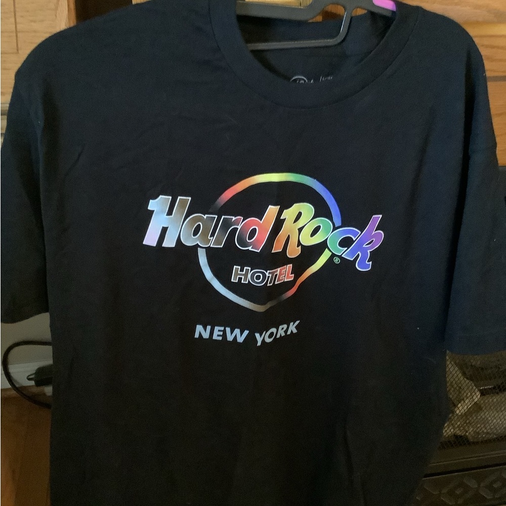 Hard Rock Hotel New York Rainbow Logo Black Tee sku246